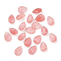 Вишневый Кварц Вишневого кварцевого стекла кабошонов, Грановитая Teardrop, 10x7x4 мм