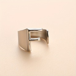 Letter F 304 из нержавеющей стали манжеты кольца, цвет нержавеющей стали, Буква F, 16 мм, внутренний диаметр: 18 мм