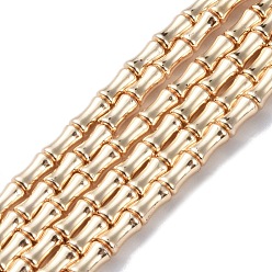 Светло-хаки Стеклянные бусины с гальваническим покрытием , бамбук, светлый хаки, 8x4.5 мм, отверстие : 0.8 мм, около 50 шт / нитка, 15.75'' (40 см)