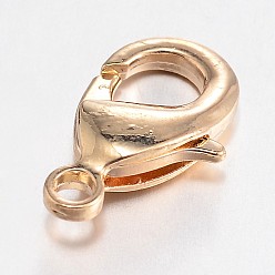 Золотой Карабин-лобстер из цинкового сплава, золотые, 23x14x5 мм, отверстие : 3 мм