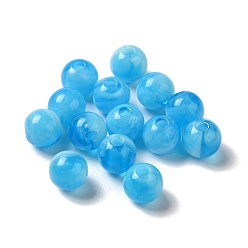 Светло-Синий Имитация драгоценных камней бусы акриловые, круглые, голубой, 8x7 мм, отверстие : 2 мм, 1351 шт / 500 г