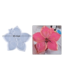 Flower DIY Silicone Molds, Resin Casting Molds, For UV Resin, Epoxy Resin Jewelry Making, White, Flower, 204x204x21mm