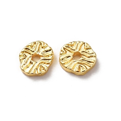 Золотой Сплавочные бусины, плоско-круглые, долговечный, стойки покрытие, золотые, 7x6x1.5 мм, отверстие : 1.4 мм