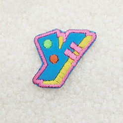 Letter Y Computerized Embroidery Cloth Iron on/Sew on Patches, Costume Accessories, Appliques, Letter.Y, 35x33mm