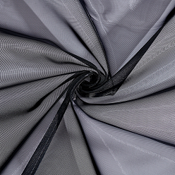 Black Polyester Mesh Fabric, for Garment Accessories, Black, 2160x1520x0.2mm