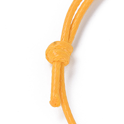 Orange Korean Waxed Polyester Cord Bracelet Making, Orange, Adjustable Diameter: 40~70mm