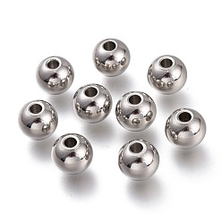 Edelstahl Farbe Anlaufgeschützt 202 Edelstahlperlen, Rondell, Edelstahl Farbe, 7x6 mm, Bohrung: 2 mm