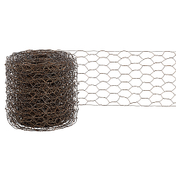 Коричневый Сетка из железных шестиугольников, шестиугольная сетка, кофе, 103x1 мм, около 10 м / рулон