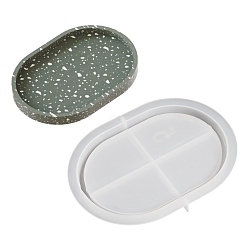 Белый Силиконовые формы для овального лотка своими руками, формы для литья смолы, для уф-смолы, изготовление изделий из эпоксидной смолы, белые, 164x120x14.3 мм