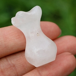 Quartz Crystal Natural Quartz Crystal Vase Figurines Statues for Home Office Desktop Decoration, 40mm