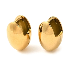Oval Настоящие 18позолоченные 304серьги-кольца из нержавеющей стали, геометрия, овальные, 18.5x14.5 мм