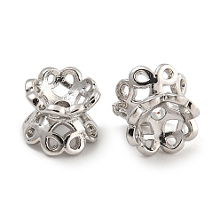 Платина Рейка из латунной проставки, без свинца и без кадмия, долговечный, платина, 5x6.5x6.5 мм, отверстие : 1.2 мм