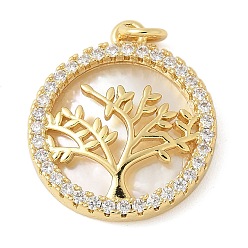 Дерево Латунные микро проложить кубического циркония подвески, плоско-круглые, с оболочкой, реальный 18 k позолоченный, без свинца и без кадмия, долговечный, с целью перехода в кольце, дерево, 19.5x17x3 мм
