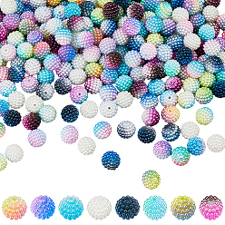 (52) Непрозрачная лаванда 240 шт 8 цвета акриловые бусины с имитацией жемчуга, Берри бисера, комбинированные бисером, круглые, разноцветные, 12 мм, отверстие : 1~1.5 мм, 30 шт / цвет