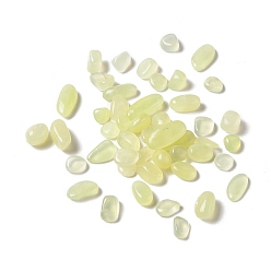 New Jade Natural New Jade Beads, Tumbled Stone, No Hole/Undrilled, Nuggets, 8.5~18.5x8~9.5x4~7.5mm, about 480pcs/500g