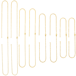 Золотой 12 шт. 4 стили 304 изготовление ожерелий из нержавеющей стали, с карабин-лобстерами , золотые, 16.2 дюйм ~ 28.3 дюйм (41.4~72 см), 2 мм, отверстие : 2.5 мм, 3 шт / стиль