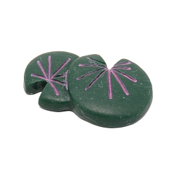 Зеленый Украшения из листьев лотоса из смолы, для домашнего стола и украшения микроландшафта, зелёные, 32x20x4.5 мм