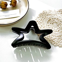 Черный Заколки для волос в форме когтей из ацетата целлюлозы, аксессуары для волос для женщин и девочек, звезда, чёрные, 2 мм