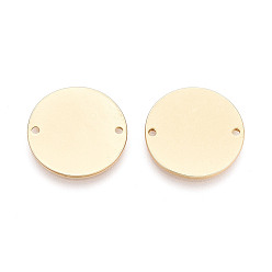 Матовый Золотой Цвет Прелести соединителя сплава, плоские круглые ссылки, без кадмия и без свинца, штамповка пустой метки, матовый золотой цвет, 20.5x1 мм, отверстие : 1.4~1.6 мм