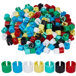 (52) Непрозрачная лаванда 210шт 7 цвета пластиковые маркеры для одежды цветные бирки, цветная вешалка для одежды с зажимом для кода, колонка, разноцветные, 12x10 мм, внутренний диаметр: 9.5 мм, 30 шт / цвет