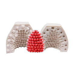 Beige 3D Christmas Tree DIY Candle Two Parts Silicone Molds, for Xmas Tree Scented Candle Making, Beige, Assembled: 6.5x6.5x7cm, Inner Diameter: 6x4.5cm