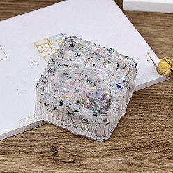 Лунный Камень Упаковочная коробка из натурального лунного камня, квадратный, 80x80x45 мм