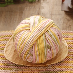 Желтый Шерстяная пряжа, для ручного вязания толстой нити, пряжа для вязания крючком, желтые, 0.3 мм, 120м/моток