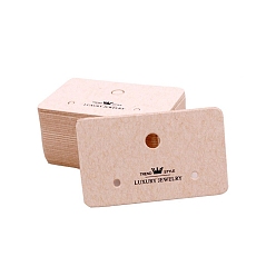 Розовый 100карточки для демонстрации бумажных сережек, туманная роза, прямоугольные, 3x5 см