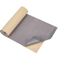 Gray Self-adhesive Flocked Cloth Fabric, Clothes Bag Accessories, Gray, 1540x204x1mm