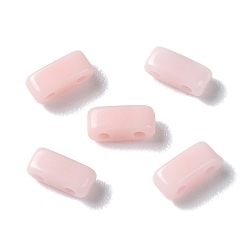 Pink Opaque Acrylic Slide Charms, Rectangle, Pink, 2.3x5.2x2mm, Hole: 0.8mm