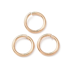 Real 14K Gold Filled 1/20 14k открытые соединительные кольца с золотым покрытием, круглый отрезок, покрытый желтым золотом, real 14 k золото заполнено, 18 датчик, 8x1 мм, внутренний диаметр: 5.8 мм