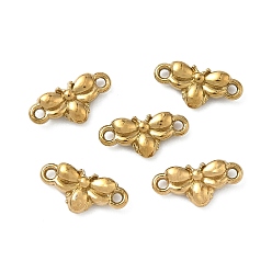 Настоящее золото 18K 304 ссылки нержавеющей стали, подвески-бабочки, ионное покрытие (ip), реальный 18 k позолоченный, 5.5x10.5x2 мм, отверстие : 1 мм