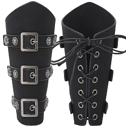 Черный Браслеты-манжеты из искусственной кожи, регулируемый браслет-защита на запястье, чёрные, 19.3x23.5x0.25 см