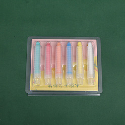 (52) Непрозрачная лаванда Растворимость беспыльных мелов, с пластиковым поворотным покрытием, школьные принадлежности, колонка, разноцветные, 75x10 мм, 6 шт / коробка