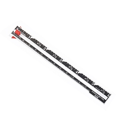 Negro Kit de reglas de aluminio, Rectángulo, negro, 150x15 mm
