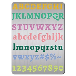 Letter Трафареты для резки металла из нержавеющей стали, для diy scrapbooking / фотоальбом, декоративное тиснение, матовый цвет нержавеющей стали, буквы, 190x140 мм