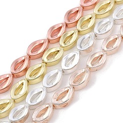 (52) Непрозрачная лаванда Гальванические нити из синтетических немагнитных гематитовых бусин, полый овал, разноцветные, 10x6x3.5 мм, отверстие : 1 мм, около 43 шт / нитка, 15.94 дюйм (40.5 см)