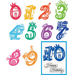 Number Номер 0~9 трафареты для резки углеродистой стали, для diy scrapbooking, Фотоальбом, декоративная бумага для тиснения, форма для поздравительных открыток, число, 158x130~142x0.8 мм, 2 шт / комплект