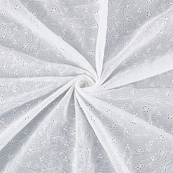 Blanc Tissu de coton brodé de fleurs, accessoires du vêtement, blanc, 1300x0.1mm