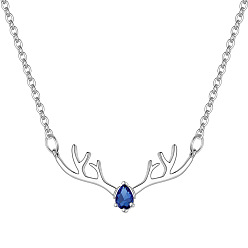 Королевский синий Ожерелье с подвеской в виде урны с прахом оленя, памятные украшения из нержавеющей стали для мужчин wom, королевский синий, 21.65 дюйм (55 см)