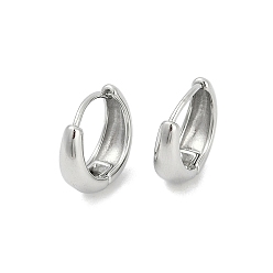 Нержавеющая Сталь Цвет Устойчивые к потускнению 304 серьги-кольца из нержавеющей стали для женщин, с 316 ушными шпильками из хирургической нержавеющей стали, цвет нержавеющей стали, 16.5x6x17 мм