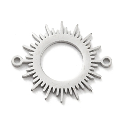 Нержавеющая Сталь Цвет Не тускнеет 304 подвески из полой нержавеющей стали, солнечные ссылки, цвет нержавеющей стали, 16x19x1 мм, отверстие : 1.2 мм