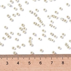 (RR577) Dyed Butter Cream Silverlined Alabaster MIYUKI Round Rocailles Beads, Japanese Seed Beads, 8/0, (RR577) Dyed Butter Cream Silverlined Alabaster, 8/0, 3mm, Hole: 1mm, about 2111~2277pcs/50g