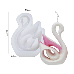 Лебедь Силиконовые формы для свечей в форме животных, формы для литья смолы, для уф-смолы, изготовление ювелирных изделий из эпоксидной смолы, лебедь, 13.3x9.5x3.2 см