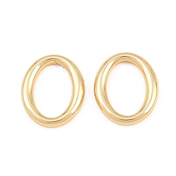 Oro 304 de acero inoxidable que une los anillos, oval, chapado en rack, larga duración plateado, dorado, 18x15x3 mm