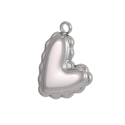Нержавеющая Сталь Цвет 304 подвески из нержавеющей стали, шарма сердца, цвет нержавеющей стали, 14x13 мм