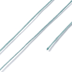 Кадет Синий Нейлоновый шнур с китайским узлом, нейлоновый шнур для изготовления украшений, кадетский синий, 0.4 мм, около 28~30 м / рулон