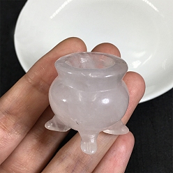 Хрусталь Натуральный кварцевый кристалл форма кадила дисплей украшение, подставка-держатель для хрустальной сферы, 30x30 мм
