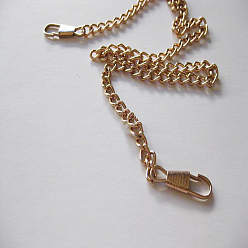 Light Gold Цепные ремни из железной сумки, Сплав с застежками, для замены сумочки или сумки через плечо, золотой свет, 120x0.55x0.12 см