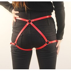 Красный Поясные цепи из сплава и искусственной кожи, платина, красные, 700~980 мм